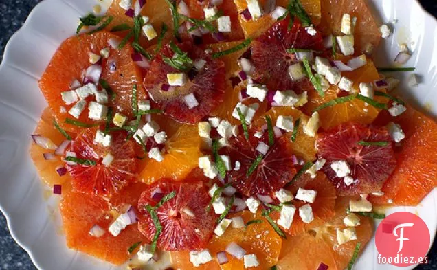 Ensalada Mixta De Cítricos Con Queso Feta Y Menta