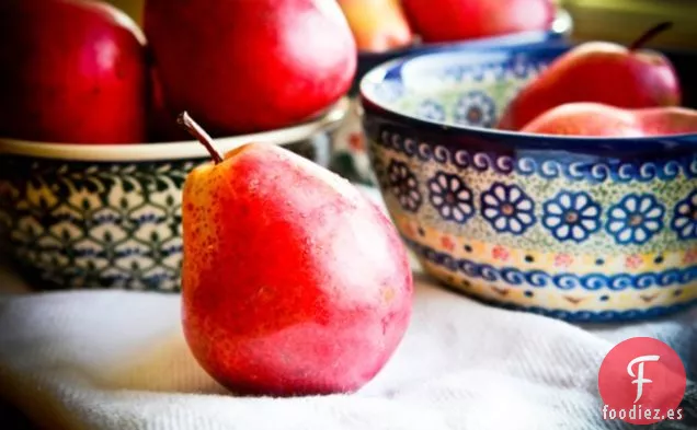 Peras al Horno Veganas y Arándanos