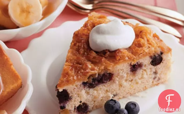 Pastel De Arándanos Con Cobertura De Coco