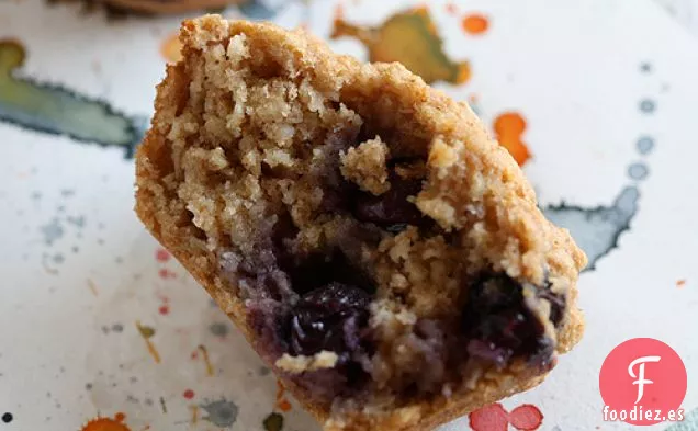 Muffins de Compota de Manzana con Arándanos y Avena