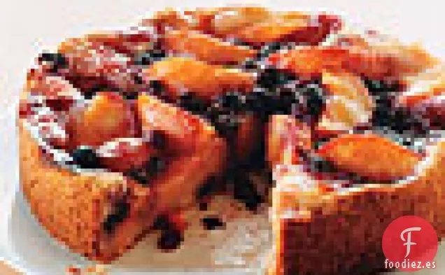 Pastel de Melocotón y Arándanos