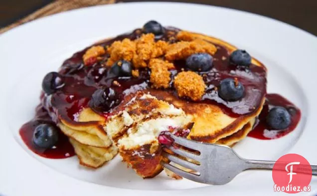 Tortitas de Tarta de Queso con Arándanos