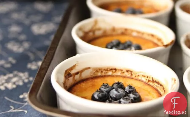 Crema De Arándanos Al Horno Con Jarabe De Limón