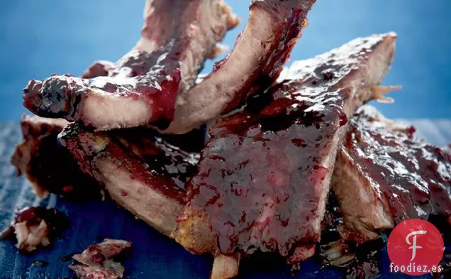 Costillas Glaseadas de Arándanos