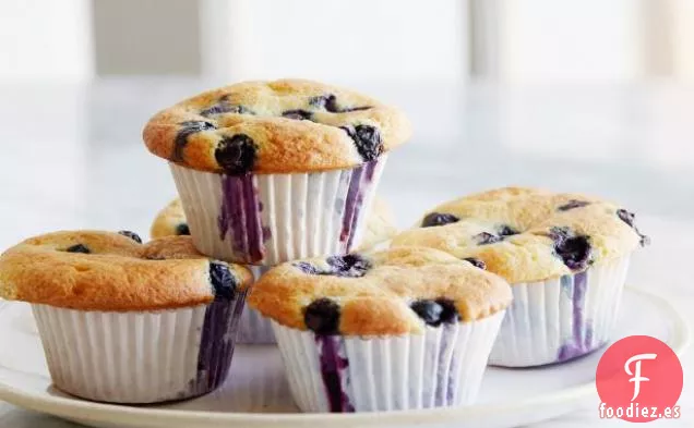 Magdalenas de Pastel de Café con Arándanos