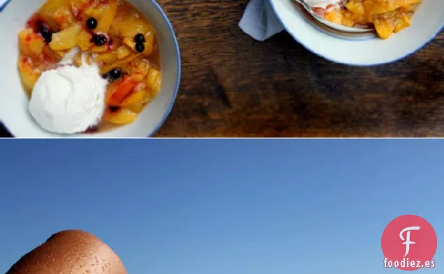 Melocotones y Crema de Verano Sensuales