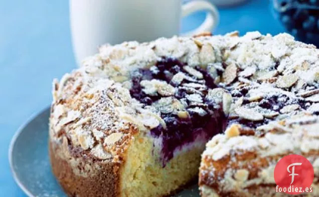 Pastel de Café con Queso Crema de Arándanos