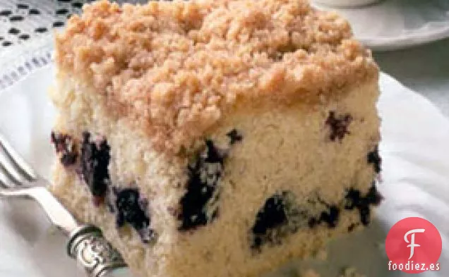 Pastel de Café con Arándanos Streusel