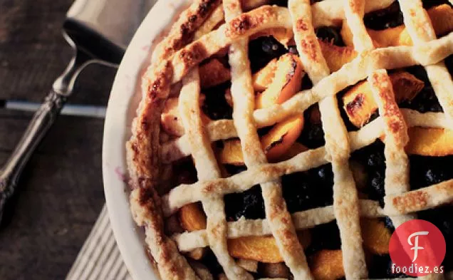 Tarta de Arándanos y Melocotón
