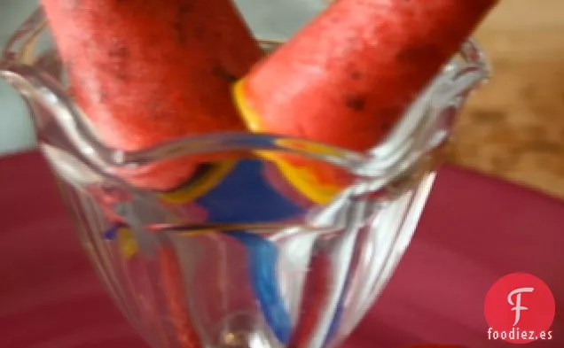 Paletas Heladas de fresa y arándanos caseras