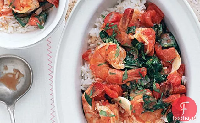 Gambas con Espinacas