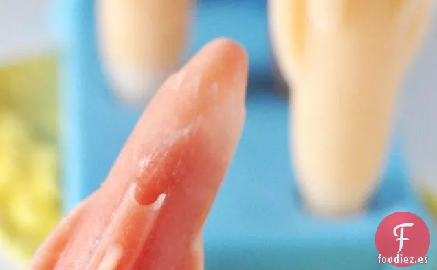 Paletas Heladas de Rúcula con Yogur de Melón y Sandía