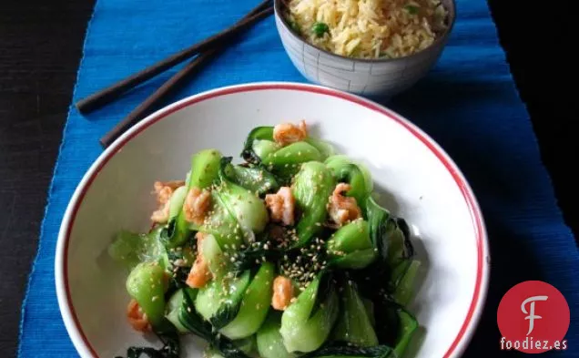 Col china y camarones