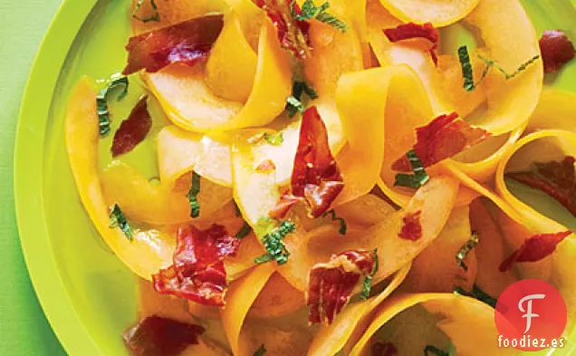 Ensalada de Melón Afeitado y Jamón