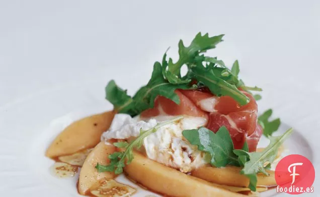 Ensalada de Melón y Jamón con Vinagreta de Vino Helado