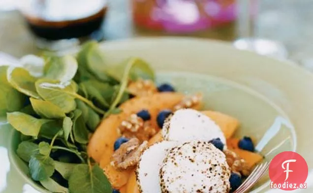Ensalada de Melón y Queso de Cabra con Aderezo de Agrodolce