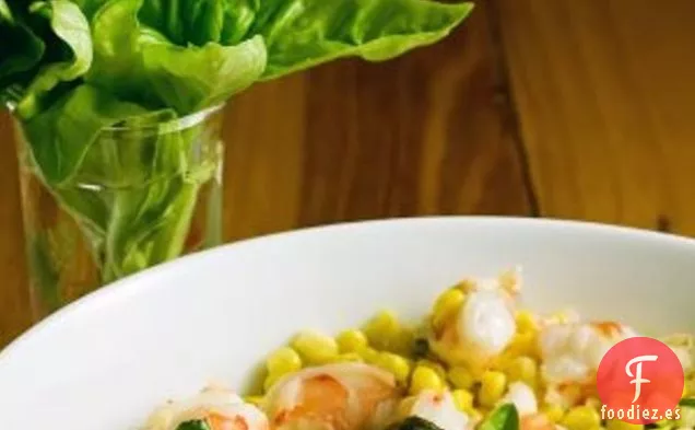 Camarones Con Maíz Y Albahaca