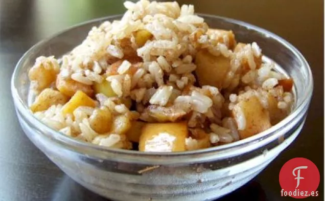 Arroz de Desayuno con Canela y Manzana con Nuez