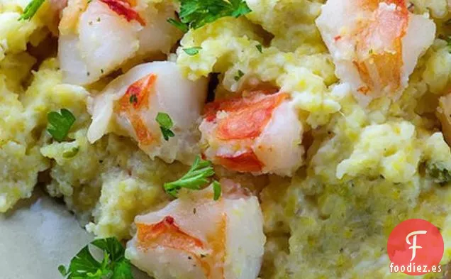 Camarones Con Sémola De Queso