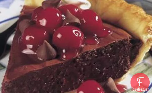Pastel de Choco y cereza con Mini Besos Fáciles