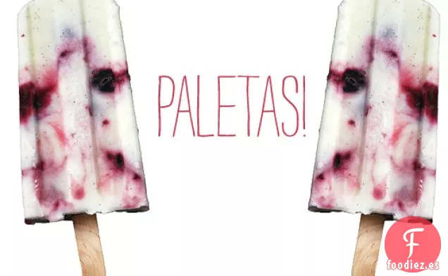 Paletas De Crema Agria, Cereza Y Tequila