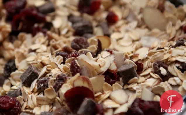 Receta de Granola de Cereza y Chocolate Crujiente