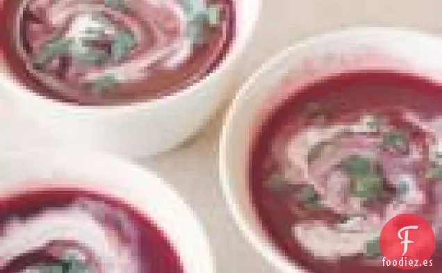 Sopa Fría De Cerezas Agrias Con Estragón