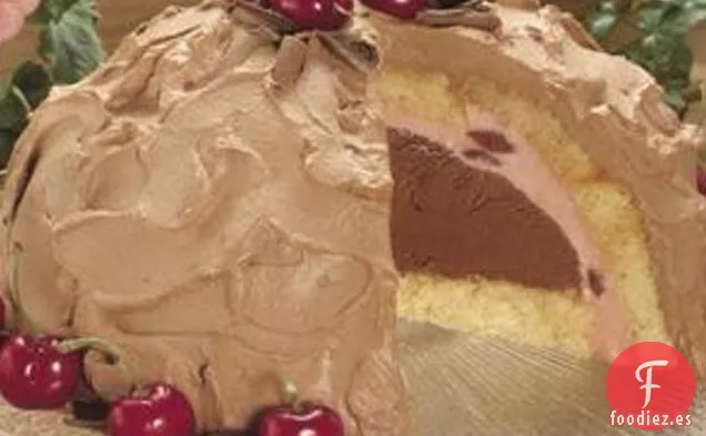 Bombe de chocolate y cereza dulce
