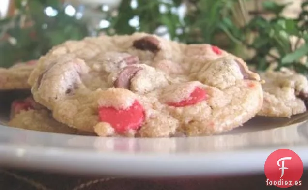 Galletas Crujientes De Cereza Y Chocolate Con Chispas De Mantequilla