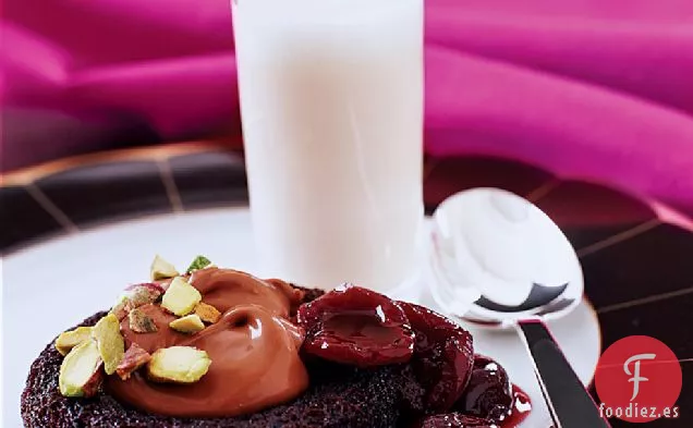 Pasteles de Comida del Diablo Earl Grey con Cerezas