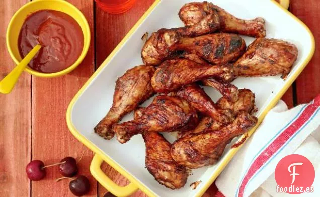 Muslos de Pollo a la Barbacoa de Cereza
