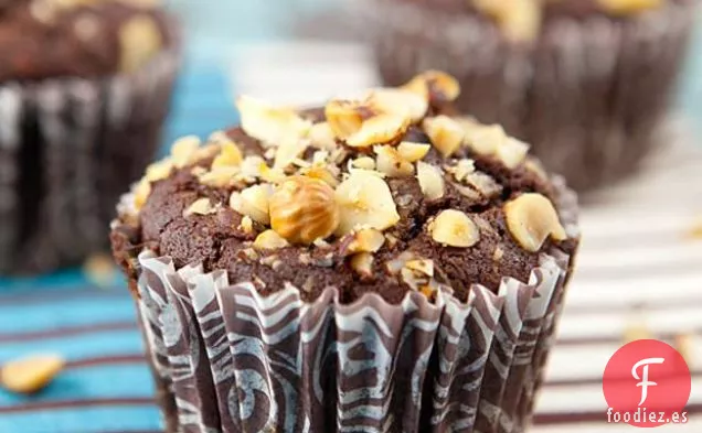 Muffins de Chocolate, Avellana y Cereza