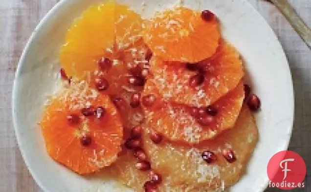 Cítricos, Granada Y Miel Con Coco Tostado