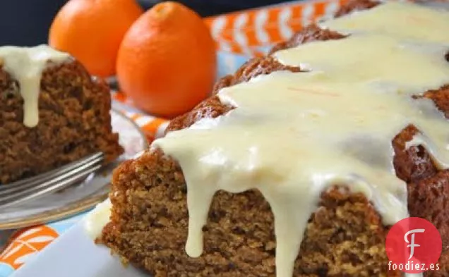 Pastel De Aceite De Oliva De Calabaza Con Glaseado De Clementina