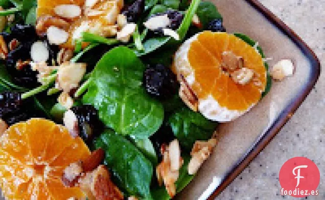 Ensalada De Espinacas Y Clementinas Con Azúcar De Vainilla Almendras