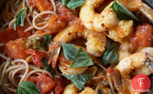 Gambas Con Linguini
