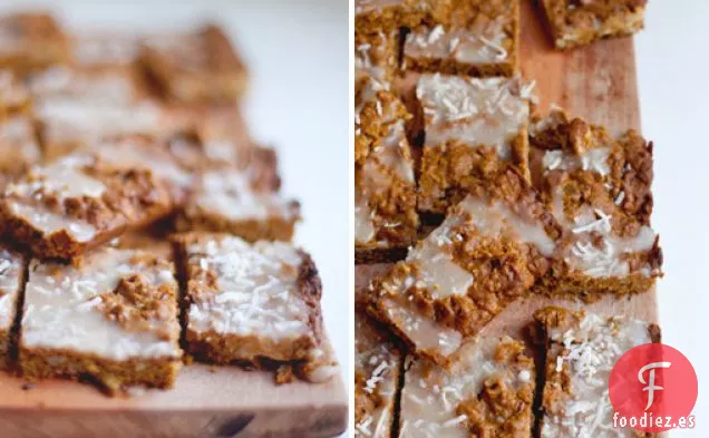 Barritas de Avena Con Glaseado de Coco y Limón Dulce