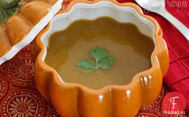 Sopa de Calabaza al Curry de Coco
