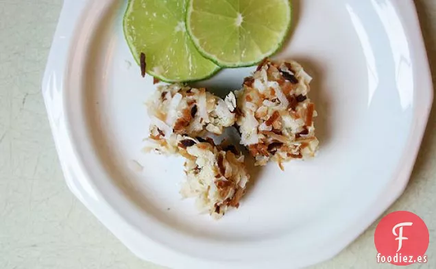 Bocados Cremosos De Trufa De Limón Y Coco
