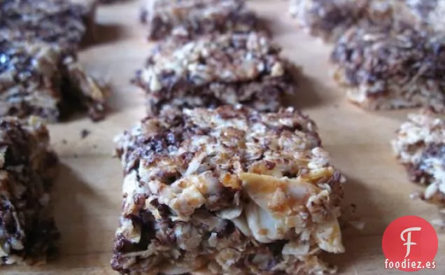 Barras de Chocolate, Almendras, Coco y Granola