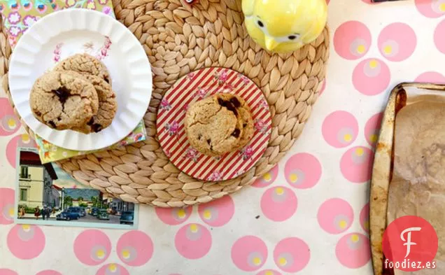 Galletas Tostadas de Chocolate y Coco con Mantequilla Marrón