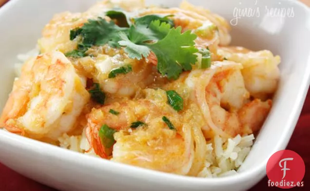 Camarones al Curry de Coco Tailandés