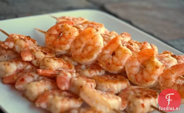 Camarones A La Parrilla De Papá Con Mango Y Papaya