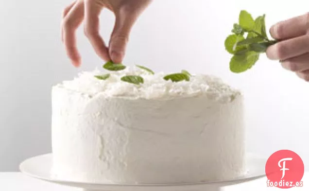 Pastel de Crema de Coco y menta