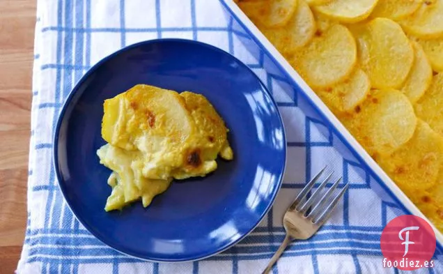 Patatas Festoneadas con Azafrán Sin Lácteos