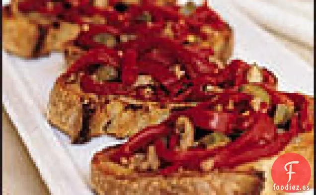 Bruschetta de Anchoas y Piquillo