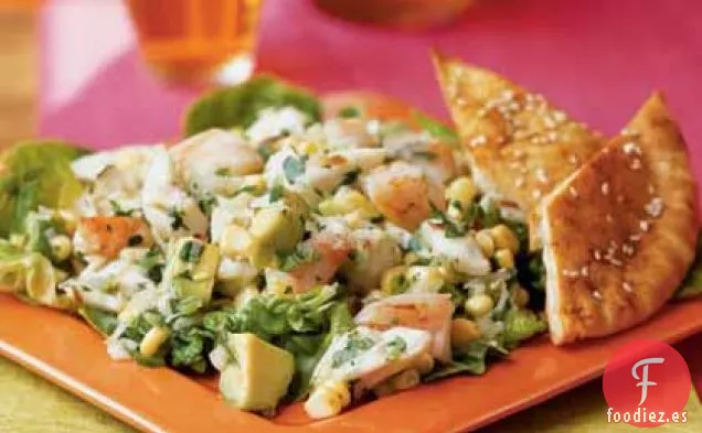 Ensalada de Cangrejo de Coco y Camarones