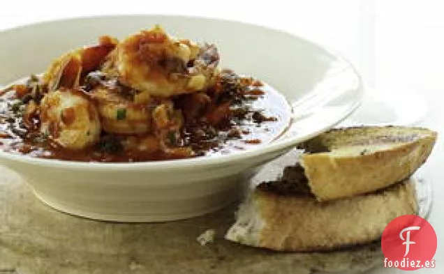 Camarones Con Estragón Y Salsa De Tomate