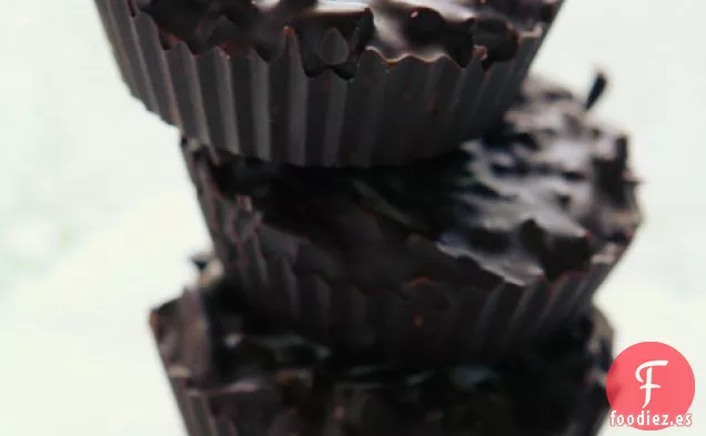 Trozos De Chocolate Negro Naranja Y Coco