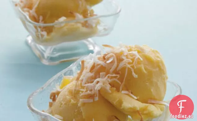 Sorbete Rápido de Mango y Coco